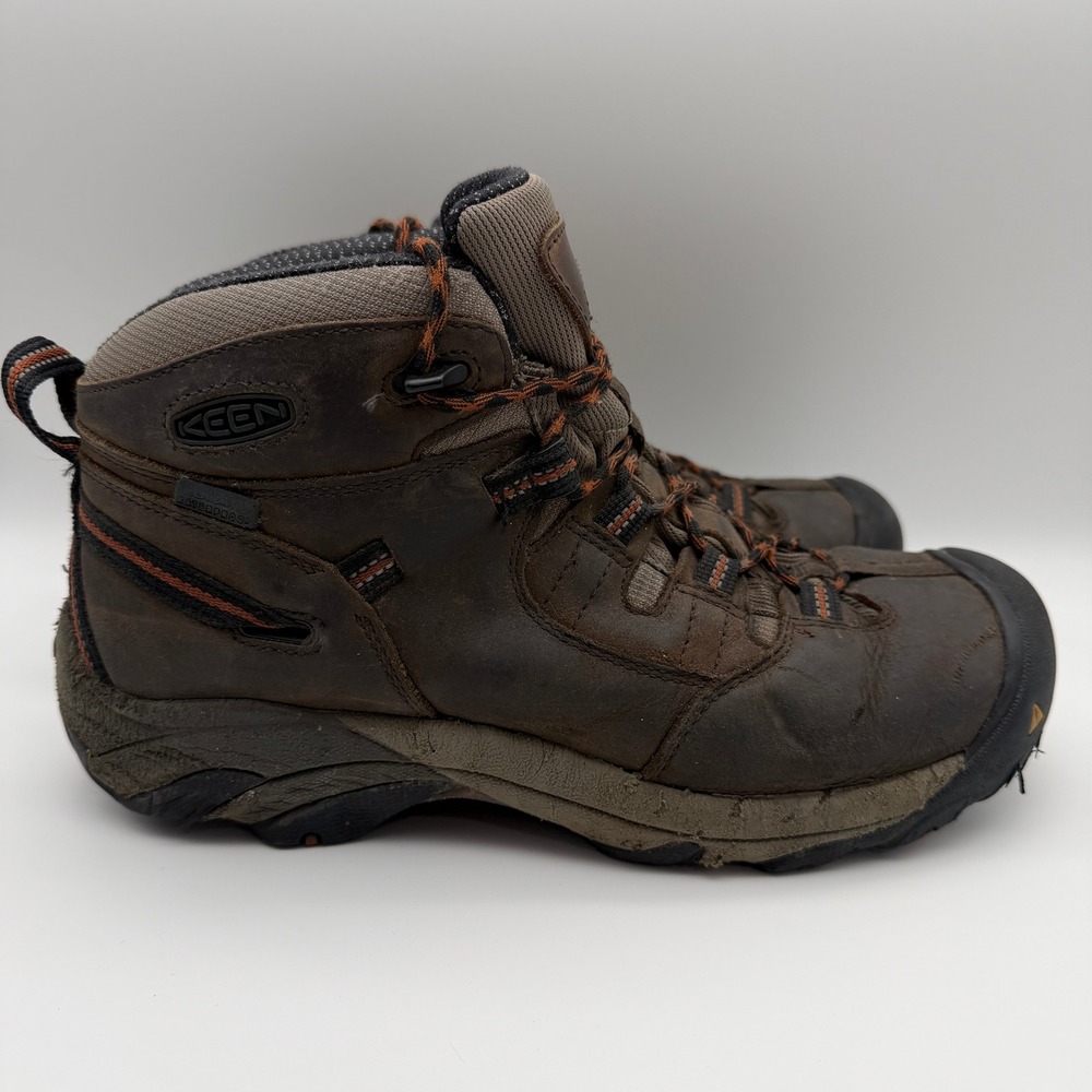KEEN Hiking Boots Mens 10 Brown Waterproof Leather Trail Shoes ASTM F2892-11